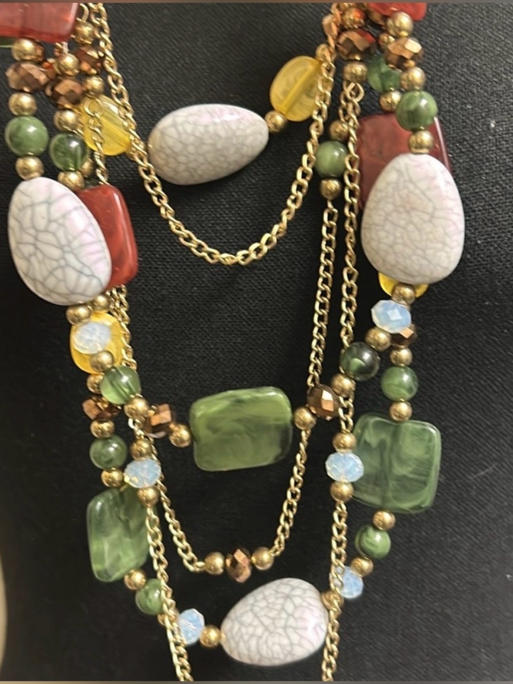 Sophia & Kate Multicolor Layered Statement Necklace and Earrings Set NWT - Picture 6 of 9